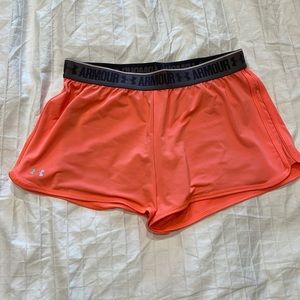 Coral underarmour shorts